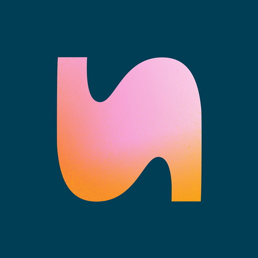 A graphic shape from Capilano University brand