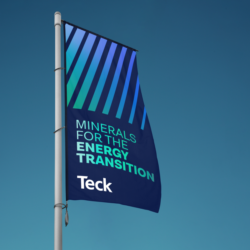 A flag for Teck Minerals
